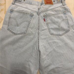 Levi's Light Blue Wide Leg CINCH BAGGY Fit Women's Jeans